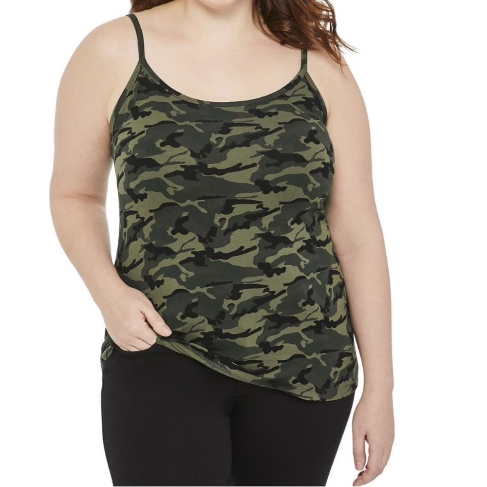 George Green Camouflage Tank with Adjustable Straps - NWT